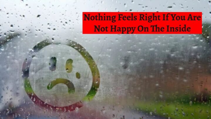 Nothing Feels Right If You Are Not Happy On The Inside - SuccessYeti